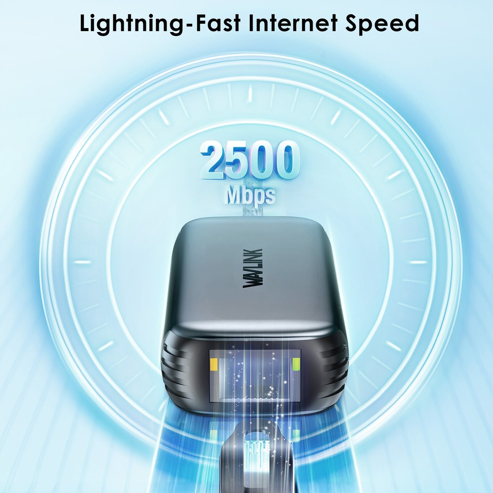 WAVLINK 2.5Gbps USB-C Ethernet Adapter 95W PD iPhone 15/Mac/Windows/Linux
