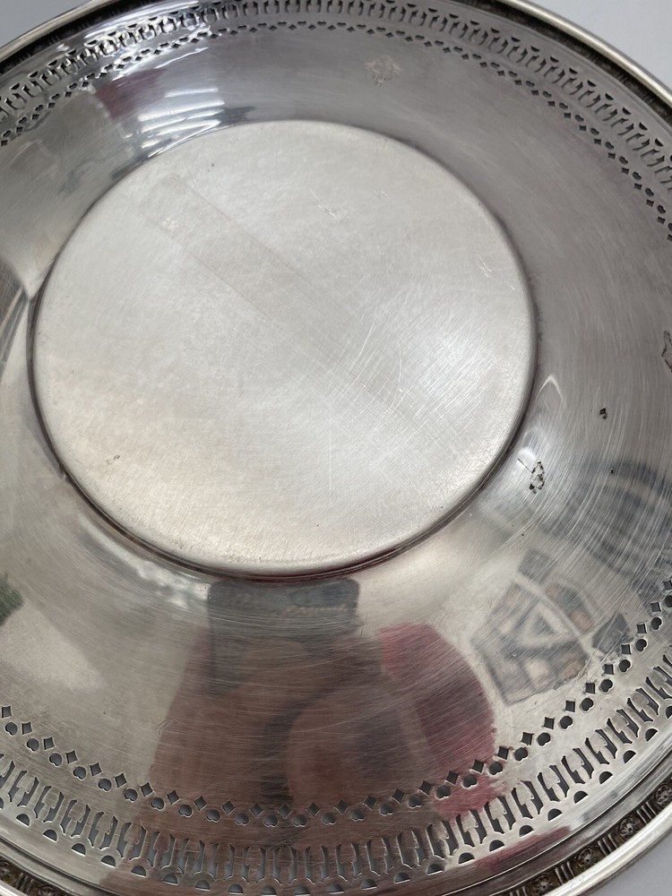 VTG Silver Plate Tray Weidlich Bros Pierced Edge