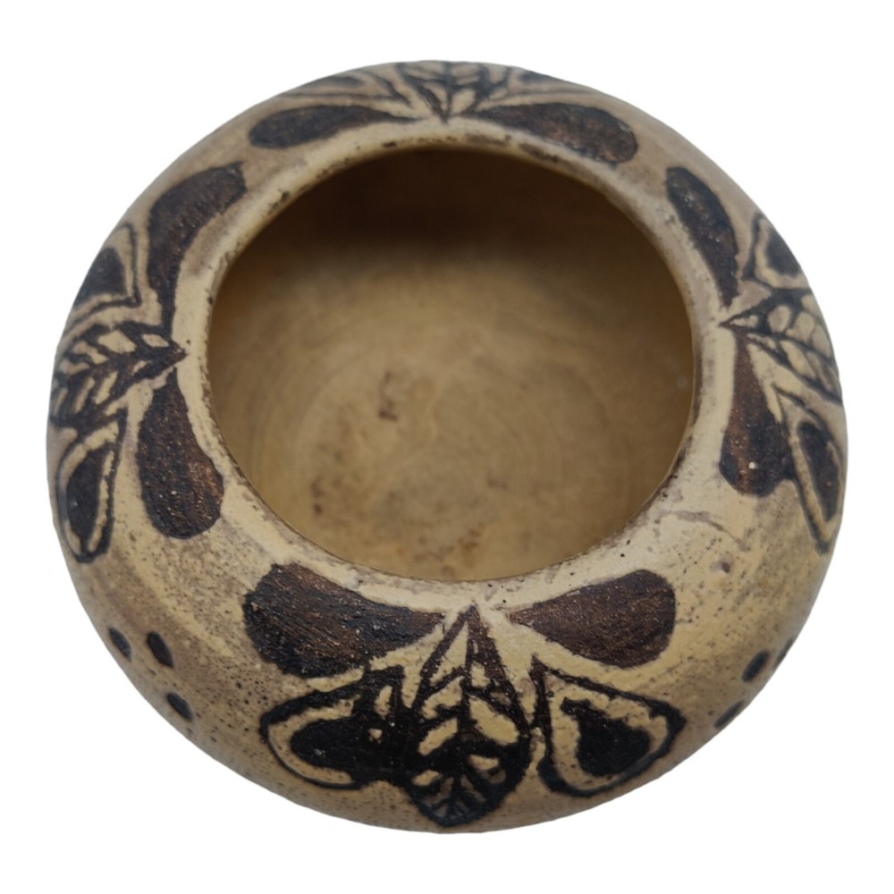 Small Studio Art Pottery Pot Bud Vase Signed Hand Painted