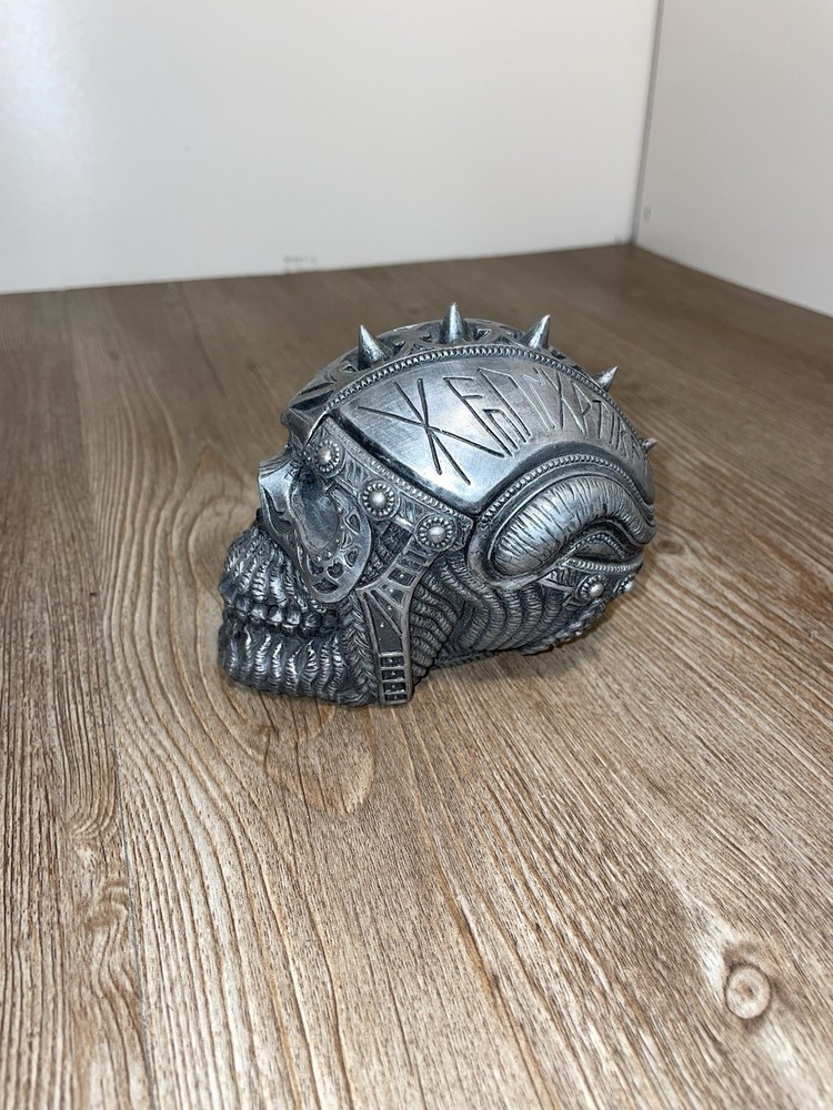 Frost PCT Steampunk Gothic Silver Toned Viking Skull Prop Pacific Giftware