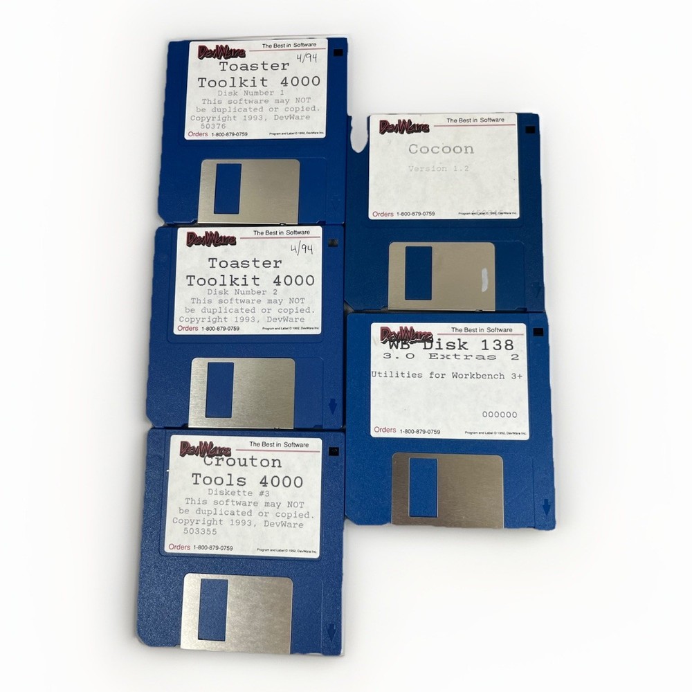 DevWare Software for Amiga - Toaster Toolkit 4000, Crouton Tools 4000, Cocoon...