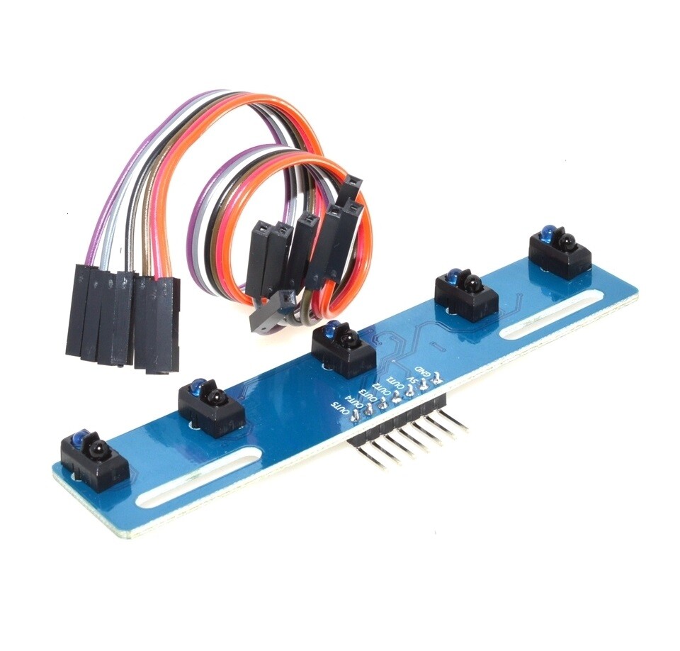5 Channel Infrared Reflective Sensor Tcrt5000 Kit Barrier Line Track Module