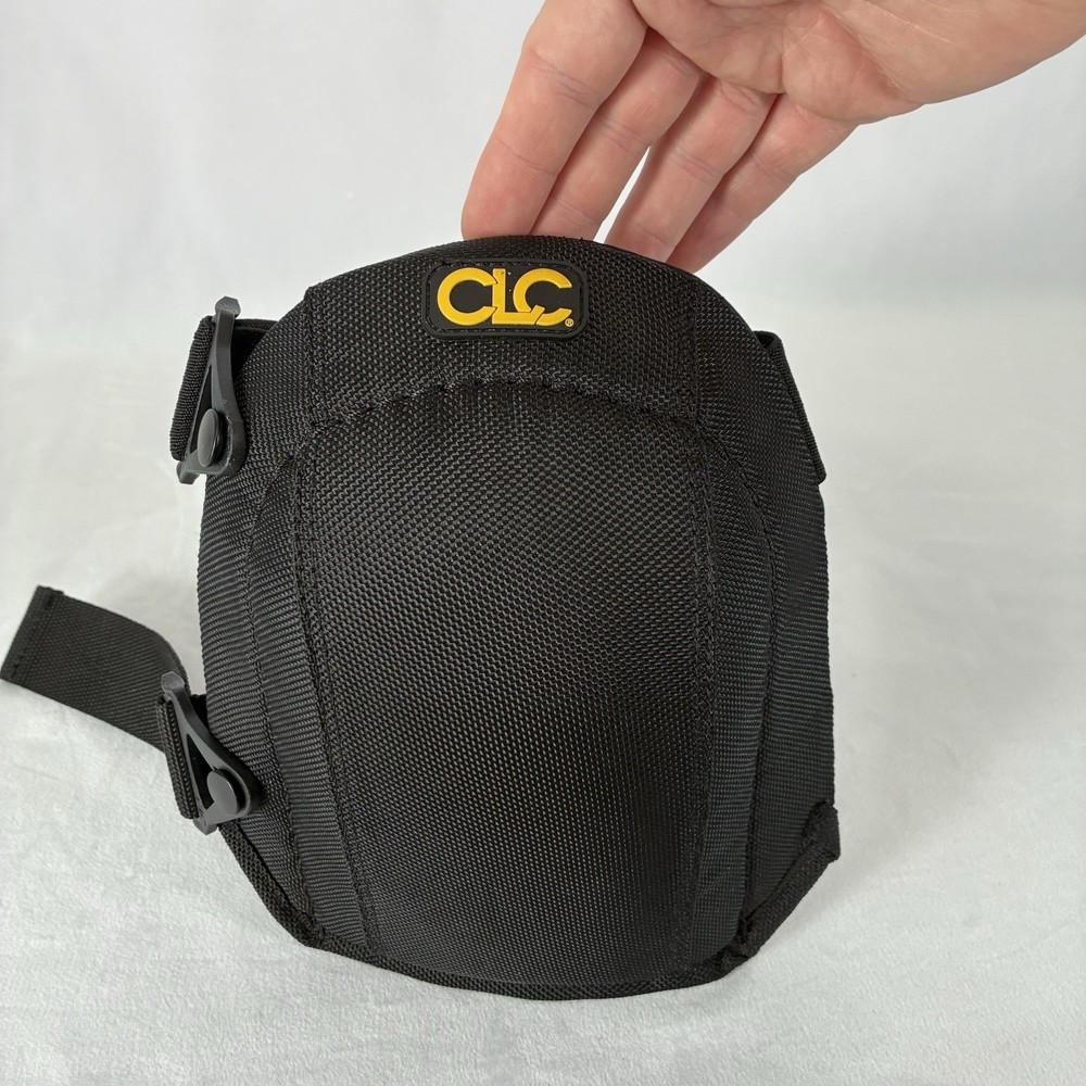 CLC Work Gear Heavy-Duty Flooring Kneepads Black Adjustable w/ Foam Padding