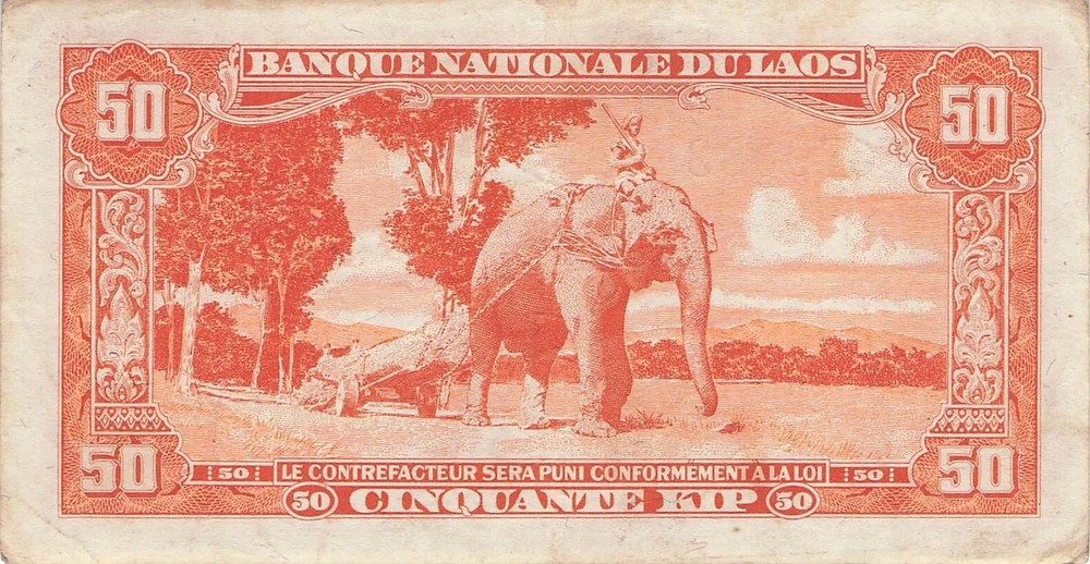 Laos 50 Kip 1957