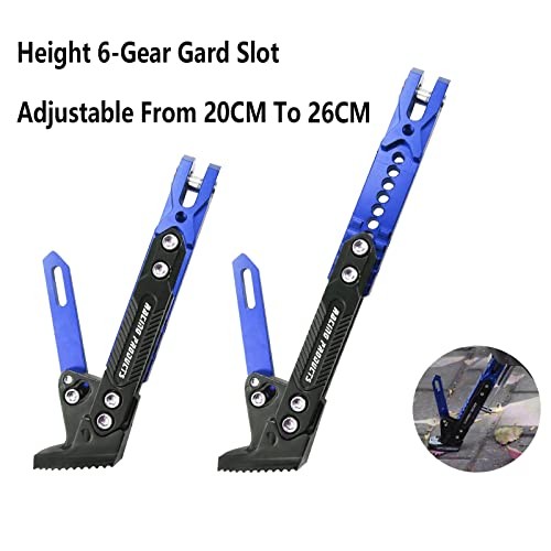 Universal Motorcycle Kickstand Adjustable Foot Side Support Parking Blue