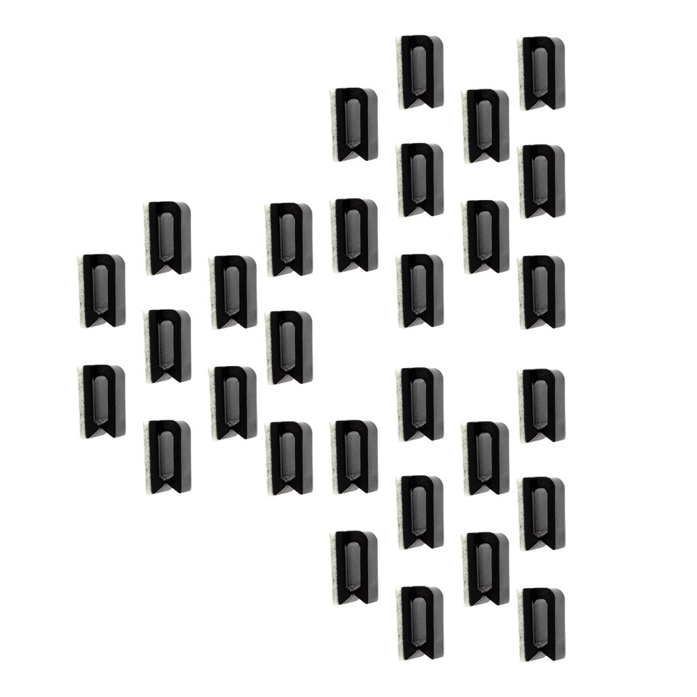 30Pcs Wire Clip Black Car Tie Rectangle Cable Holder Mount Clamp Self Adhesive H