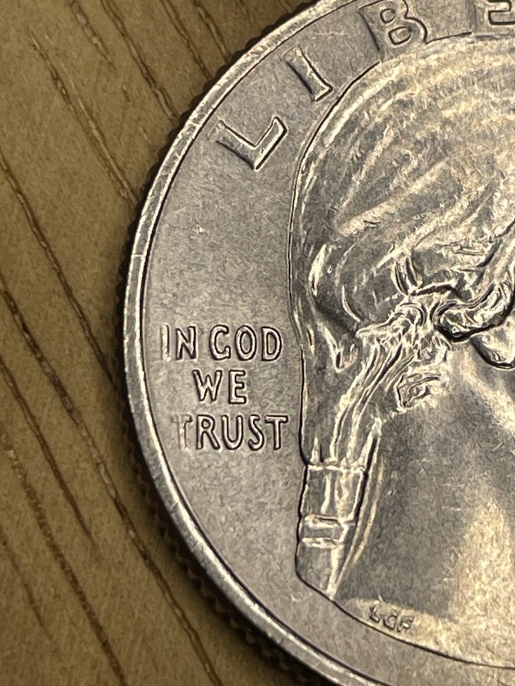Rare find, 2023 Quarter with Errors, “IN COD WE TRUST” & “LIBERTY” touches head
