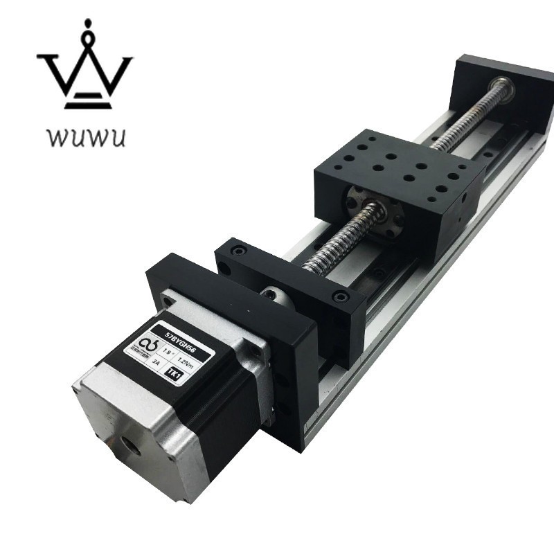 Electric 80 Precision Sliding Table 1204 Ball Screw Linear Guide Stroke 100mm