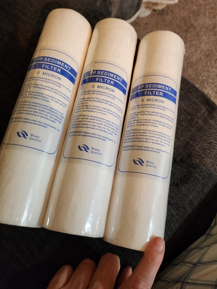 Lot of 3, Water Quality PP Sediment Filter for Kt4500, Kt5000 Water Purification
