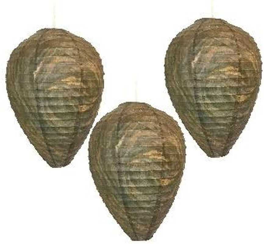 Wasp Nest Decoy - 3 Pack - Eco-Friendly Hanging Repellent