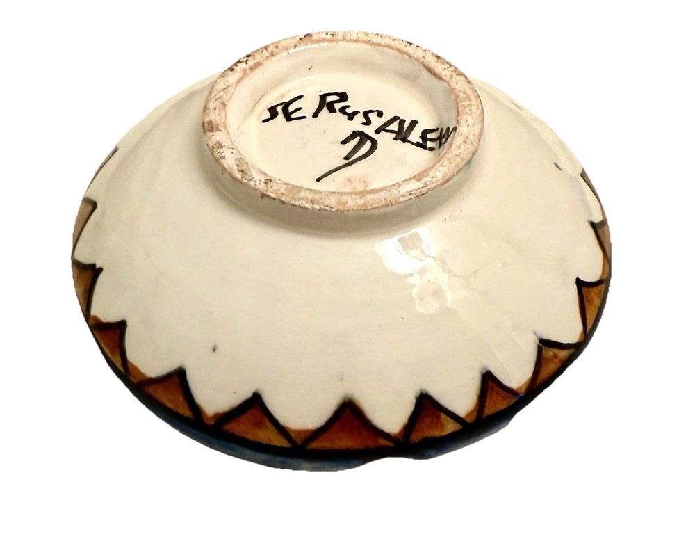 hand-painted Armenian ceramic dish from Jerusalem