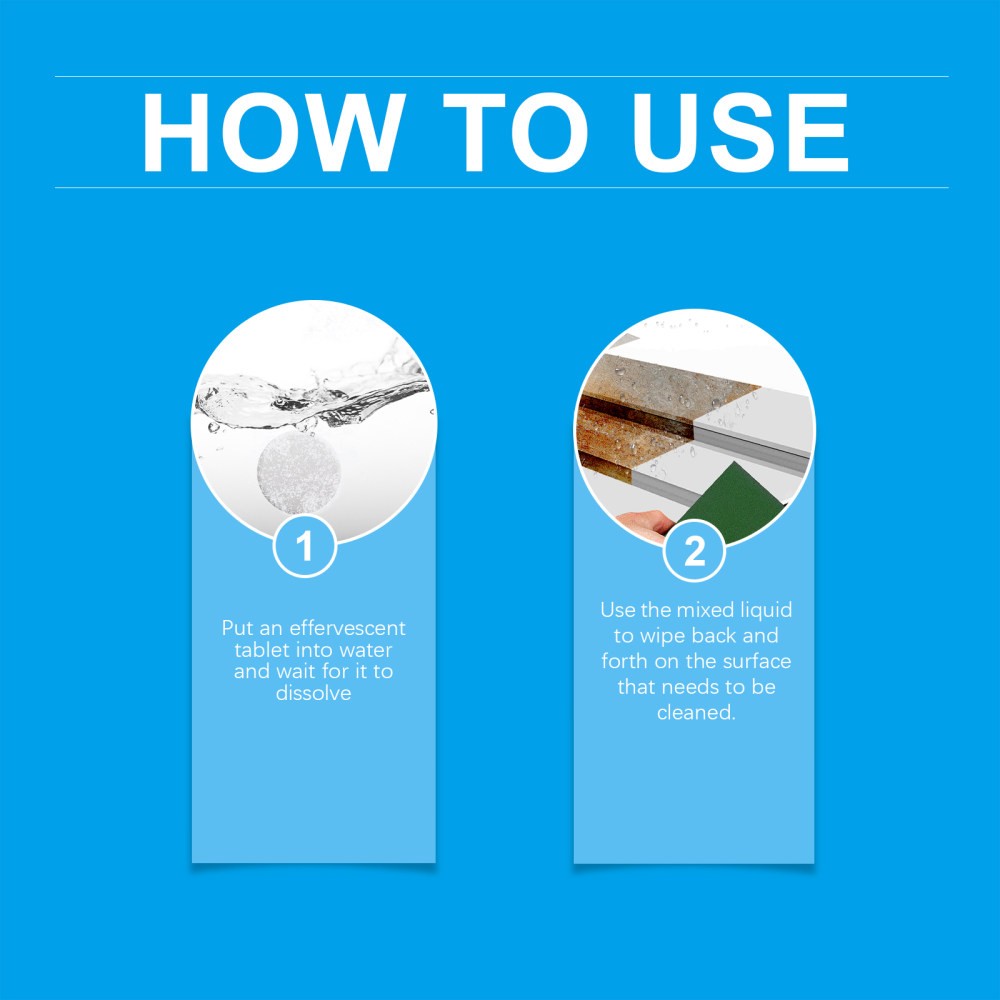 Derusting Cleaning Effervescent Tablets Multi-effect