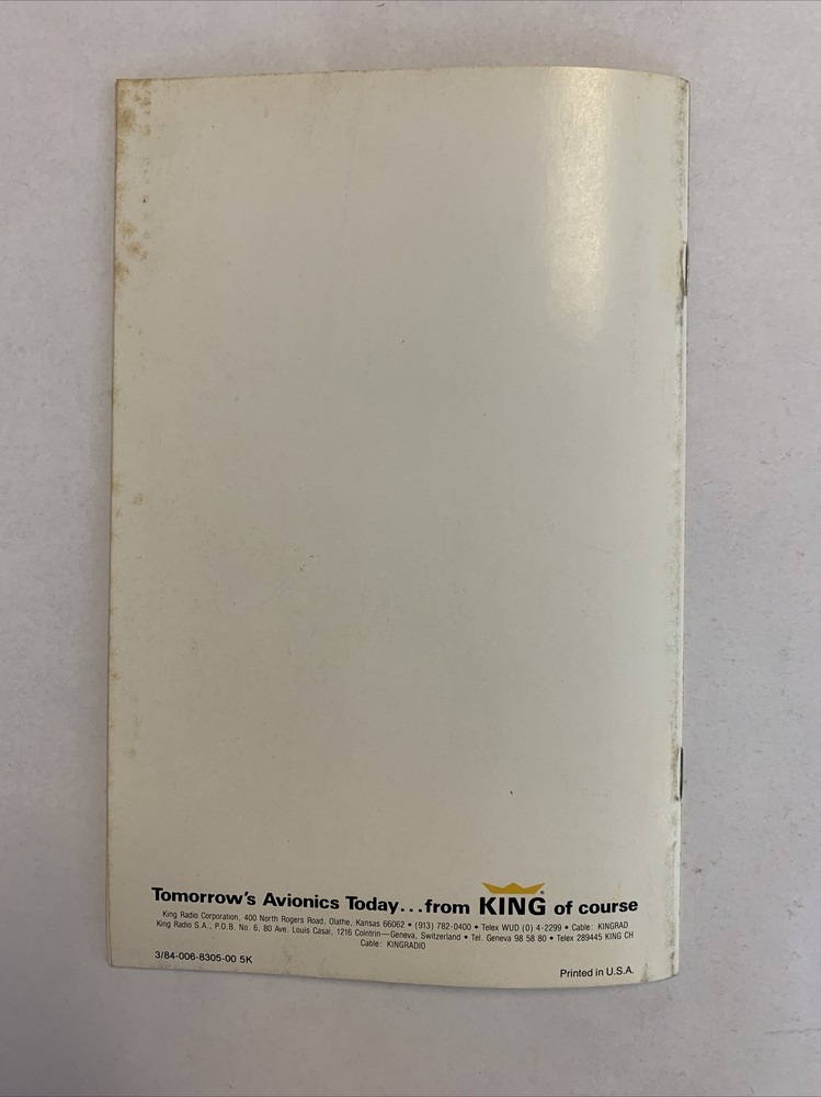 King KFC 250 Flight Control System Pilot's Guide