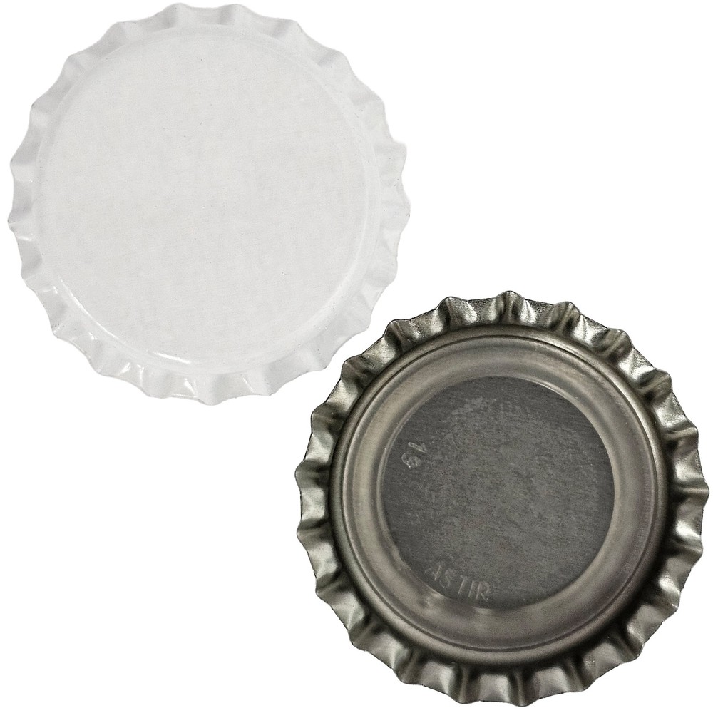 White Oxygen Absorbing Crown Bottle Caps for Homebrewing 144 Count
