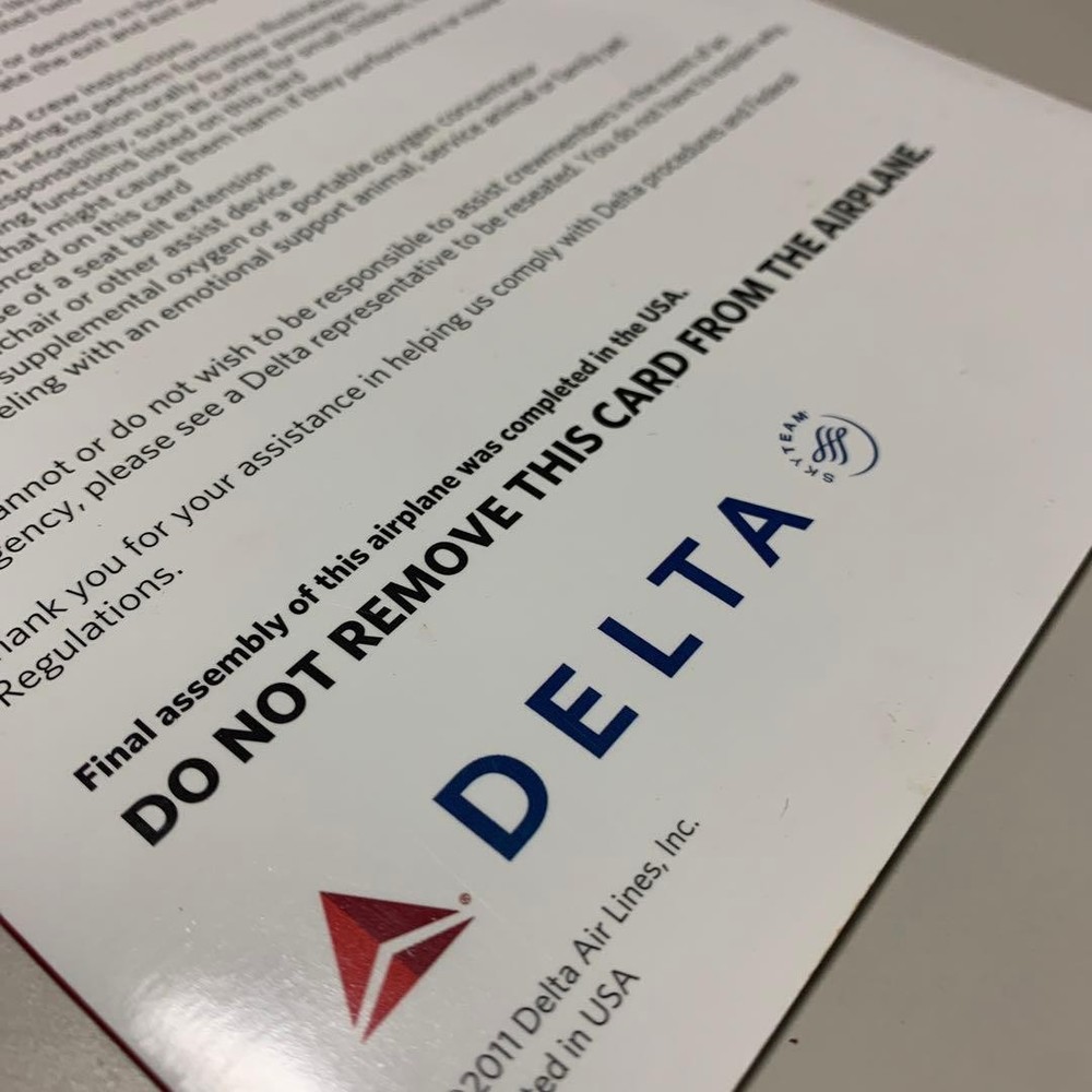 Delta Airlines Safety Guide B757