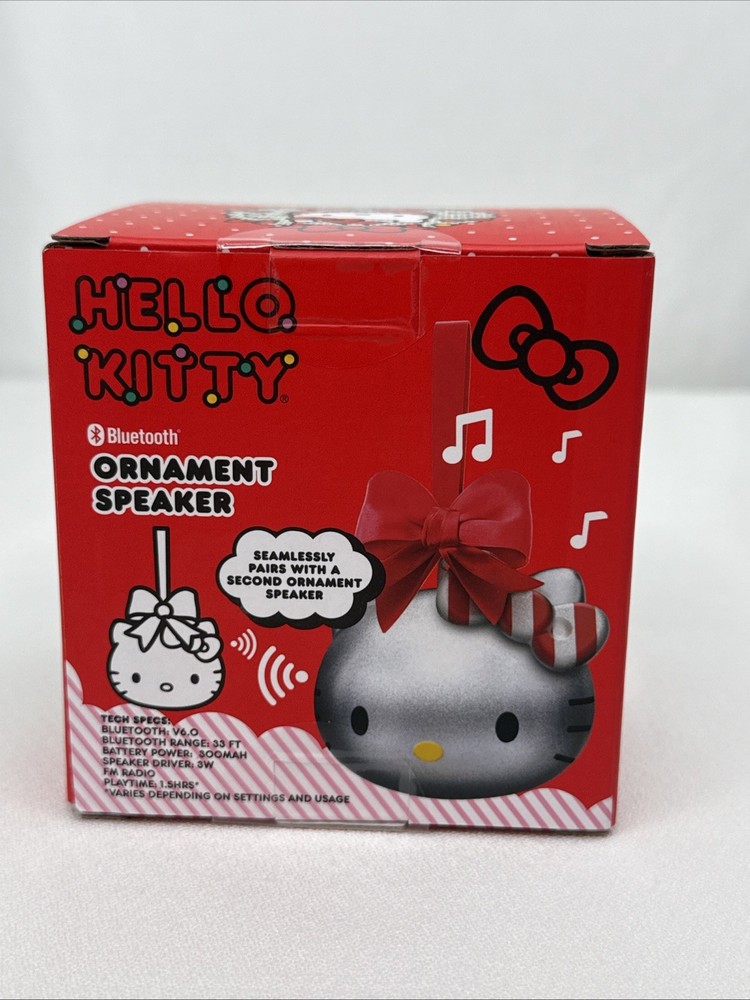 3.5” Hello Kitty Bluetooth Ornament Holiday Speaker
