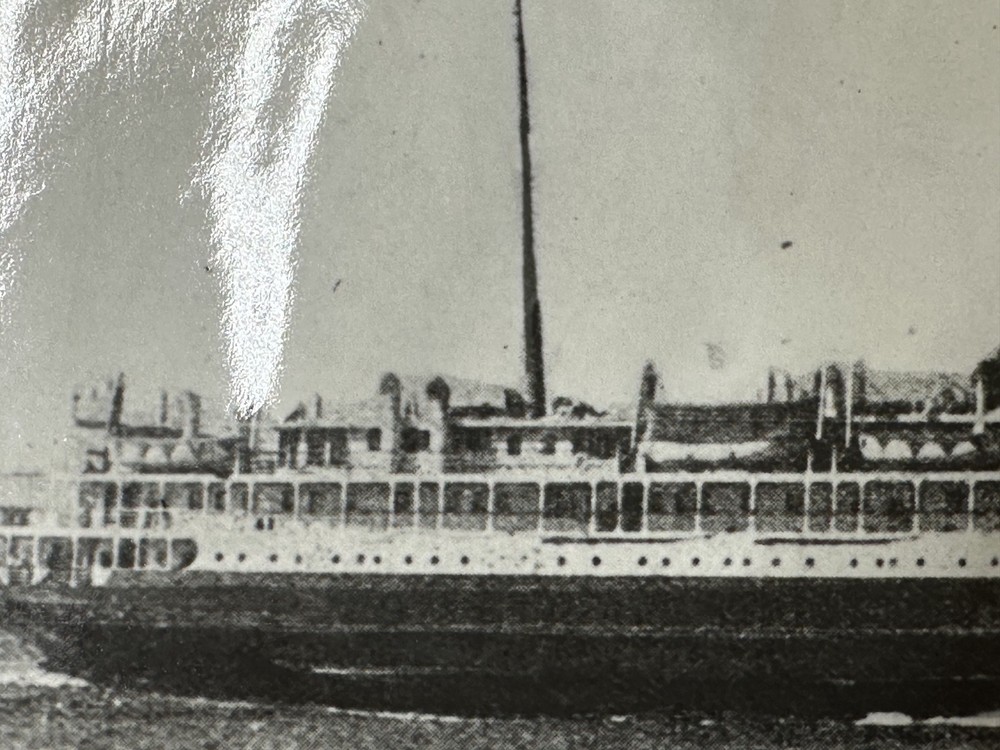 1928 PHOTO PRESS RELEASE: SS ROBERT E LEE RUN AGROUND USFP395