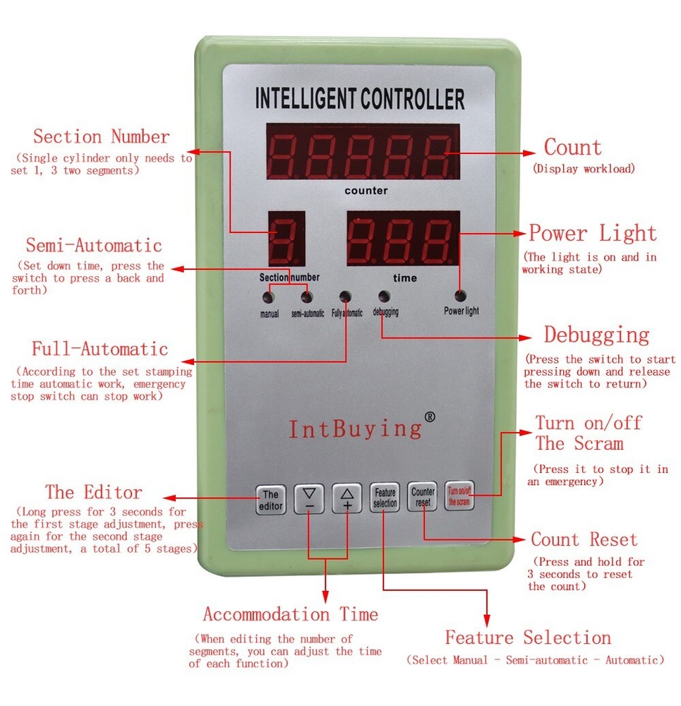 Pneumatic Punching Machine Punch Press w/Controller for Riveting Forming 6614lbs