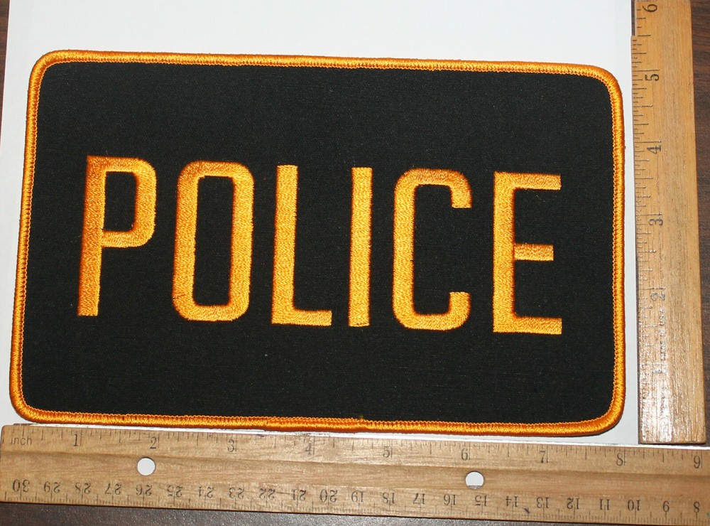 POLICE Back patch 5X9 California PD CA