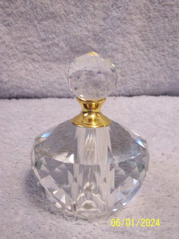 Clear Perfume Bottle New No Box 4" Tall