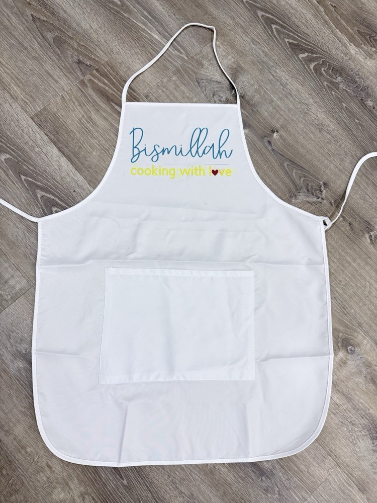 Apron Bismillah. Cooking with love