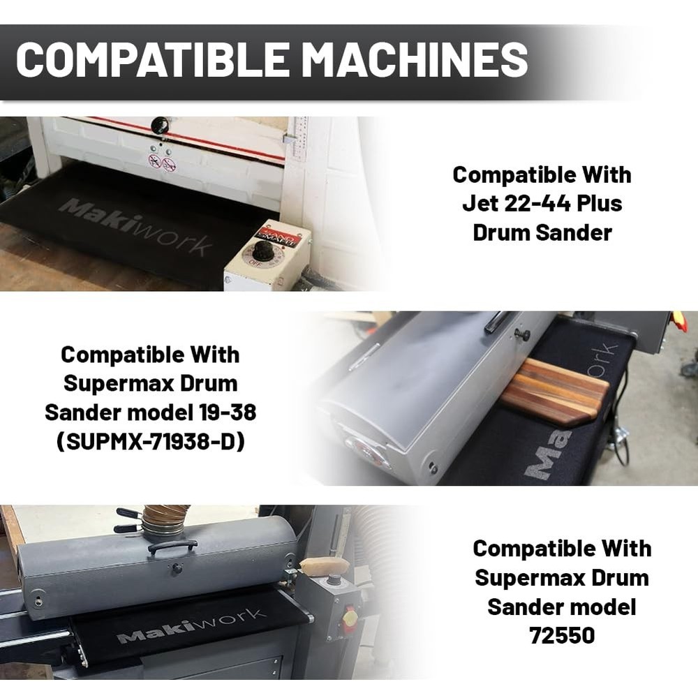 Drum Sander Conveyor Feed Belt Compatible with SuperMax 19-38 Drum Sander - 1...
