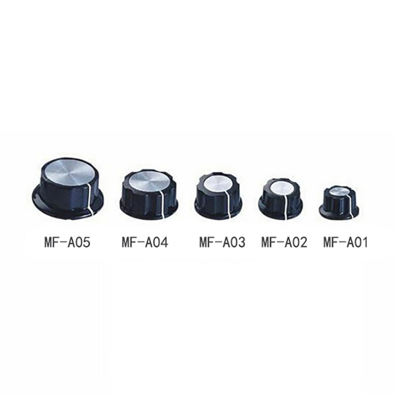Potentiometer Knob Fluted Rotary Knurled Shaft Volume Control Knobs 19.5-45mm