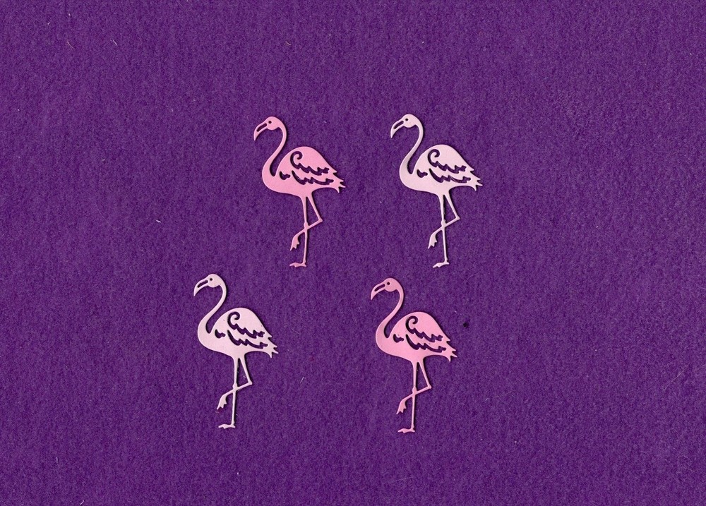 FLAMINGO small die cuts scrapbook cards