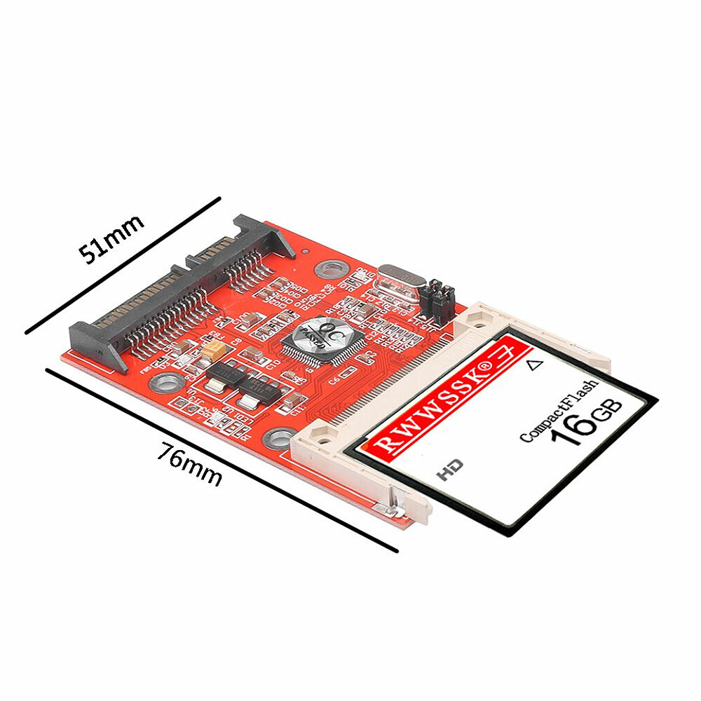 Compact Flash CF I II to 2.5" inch SATA Converter Adapter