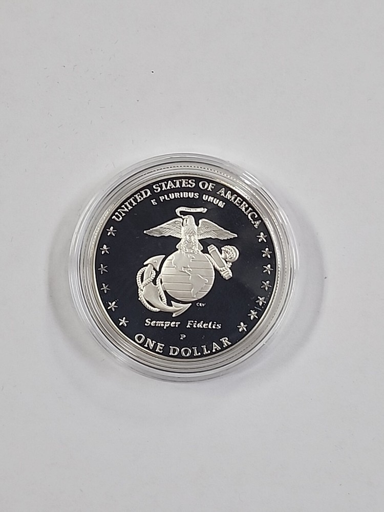 2005 Marine Corps 230th Anniversary Commemorative Proof Silver Dollar