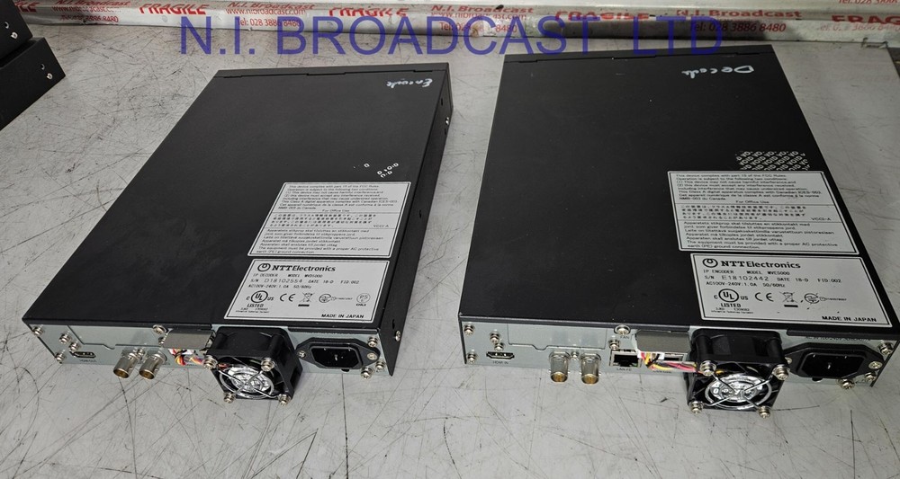 1x NTT IP mvd5000 decoder and 1x IP mve5000 encoder h.264 mpeg4
