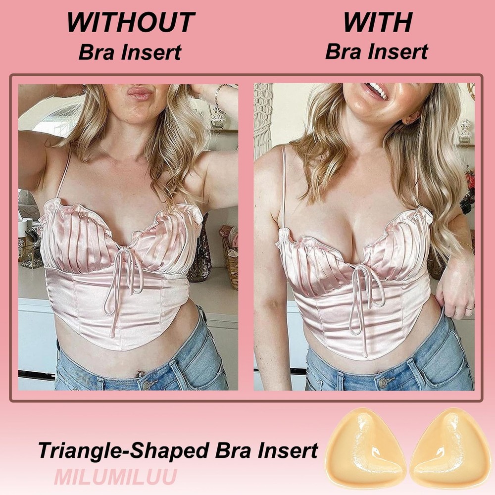 Ultra Lift Boost Inserts Double-Sided Sticky Bra Pads, Medium, Light Coffee