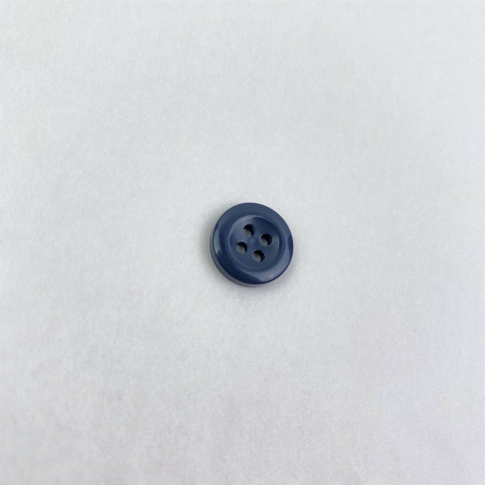 Jindal Button Shell Polyester Navy Blue 4-Hole Flat Buttons Size: 20