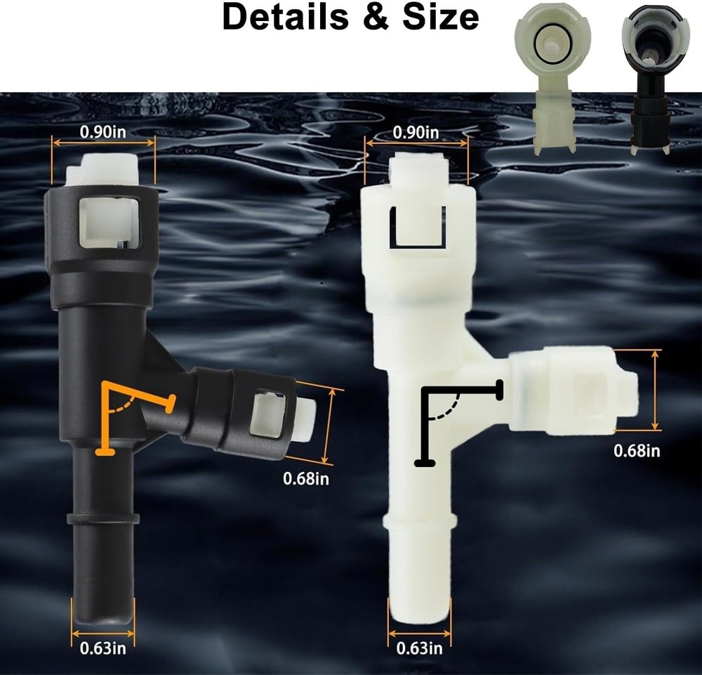 Heater Hose Connector Compatible with Select Cadillac Escalade, Chevrolet Suburb