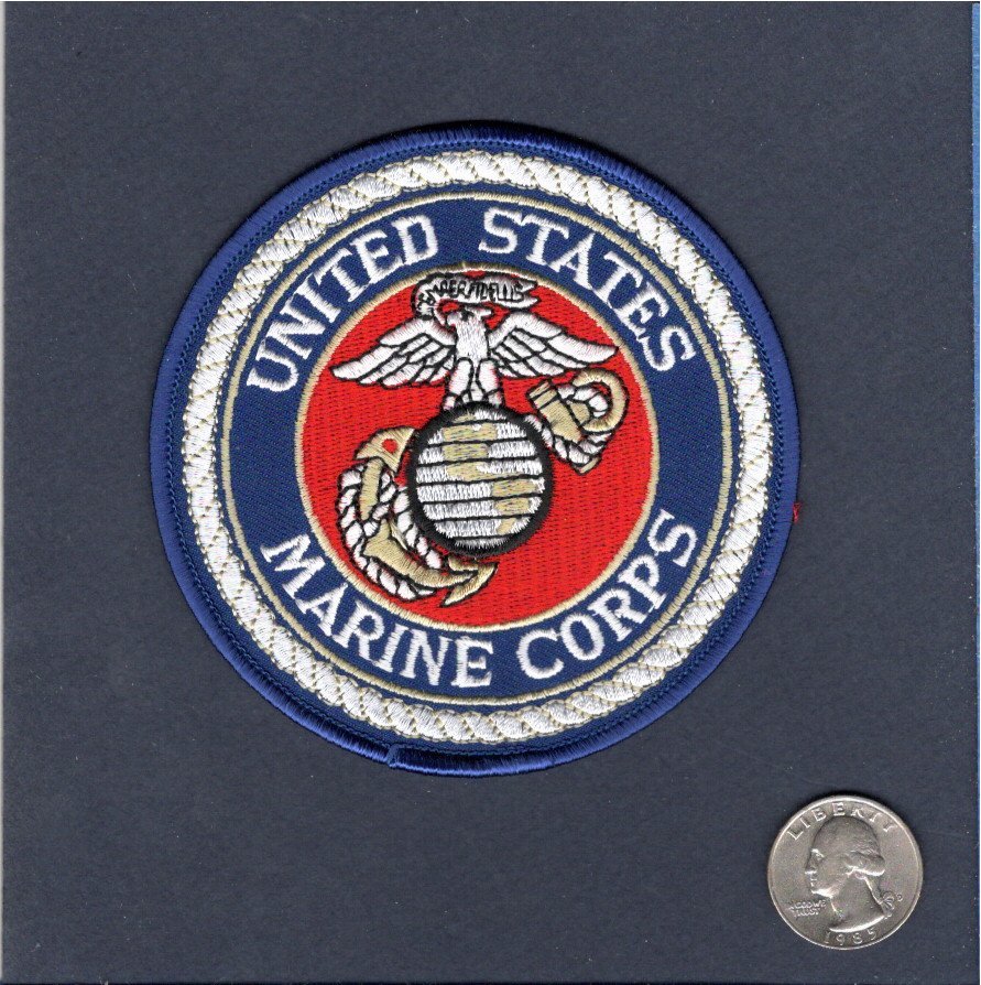 USMC US MARINE CORPS Veteran Eagle Globe & Anchor Squadron  Unit Jacket 4" Patch
