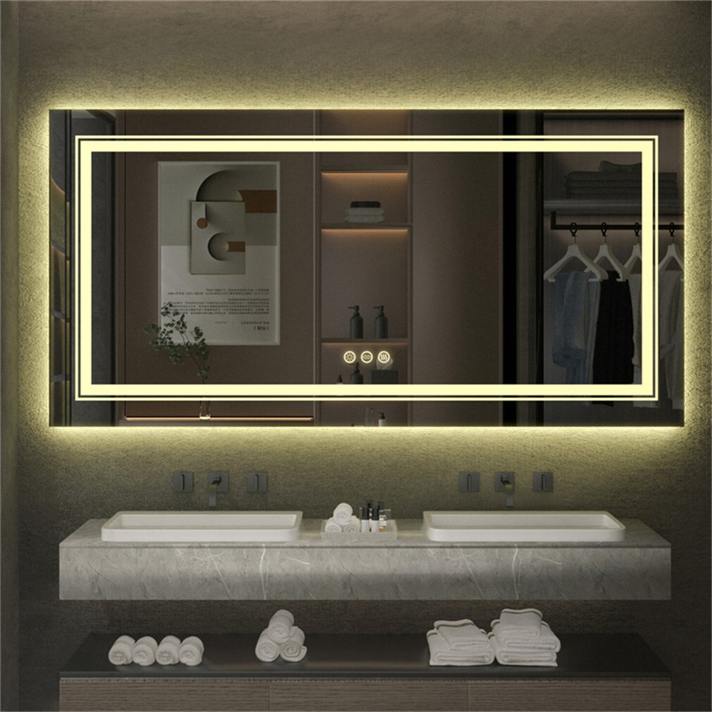 Long Life Power-efficient LED Bathroom Mirror Super Bright Antifog Vanity Mirror