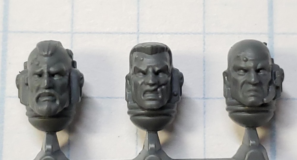 Warhammer 40k Space Marines Bits Bladeguard Veteran Bare Heads Set