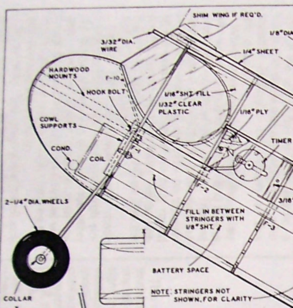BROOKLYN DODGER PLAN + CONSTRUCTION ARTICLES for 55" OT FF or RC Model Airplane