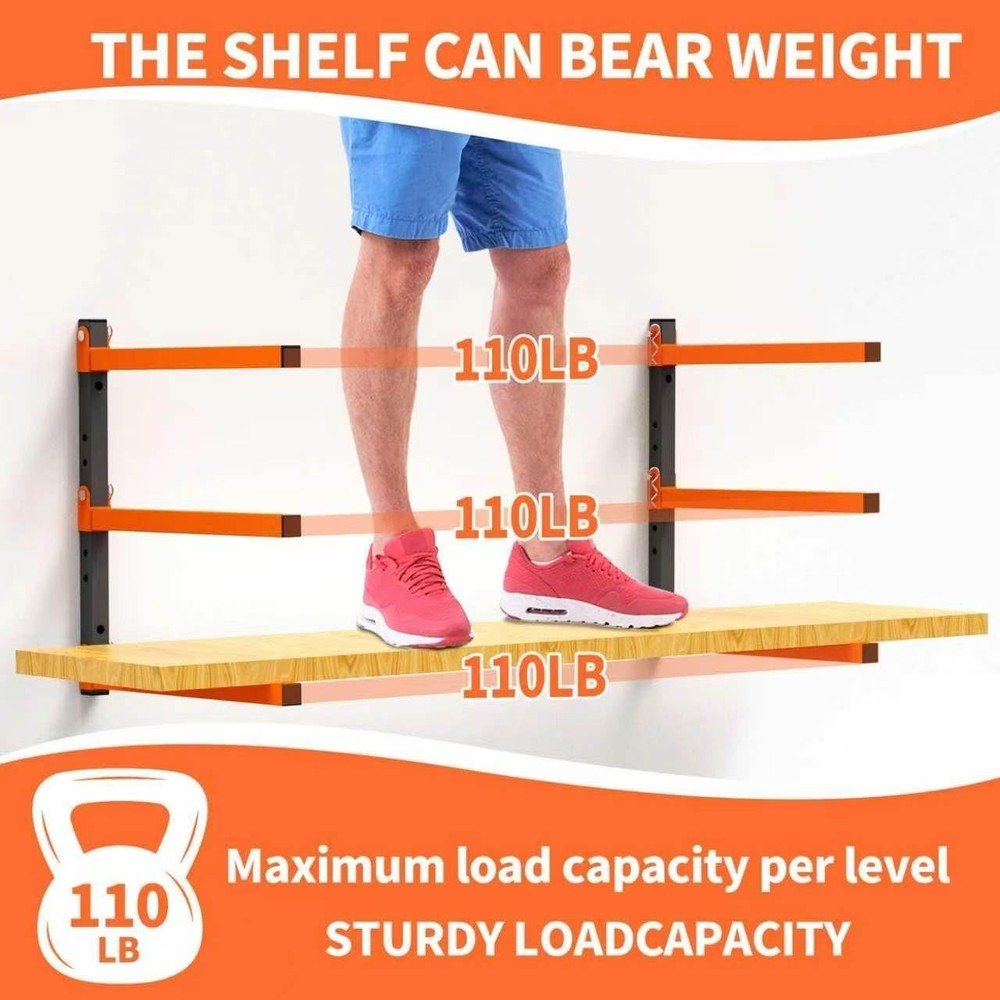 Scratch Resistant Heavy Duty Lumber Storage Rack, 330 lbs Capacity, 4 Pack