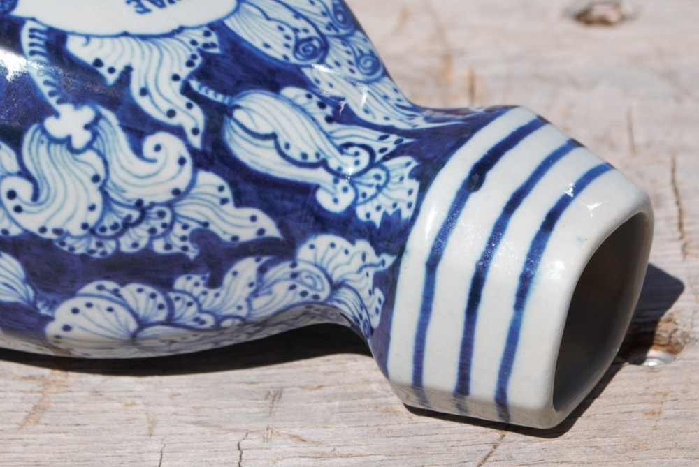 River Kwae Thailand deflt blue decorative bottle unmarked