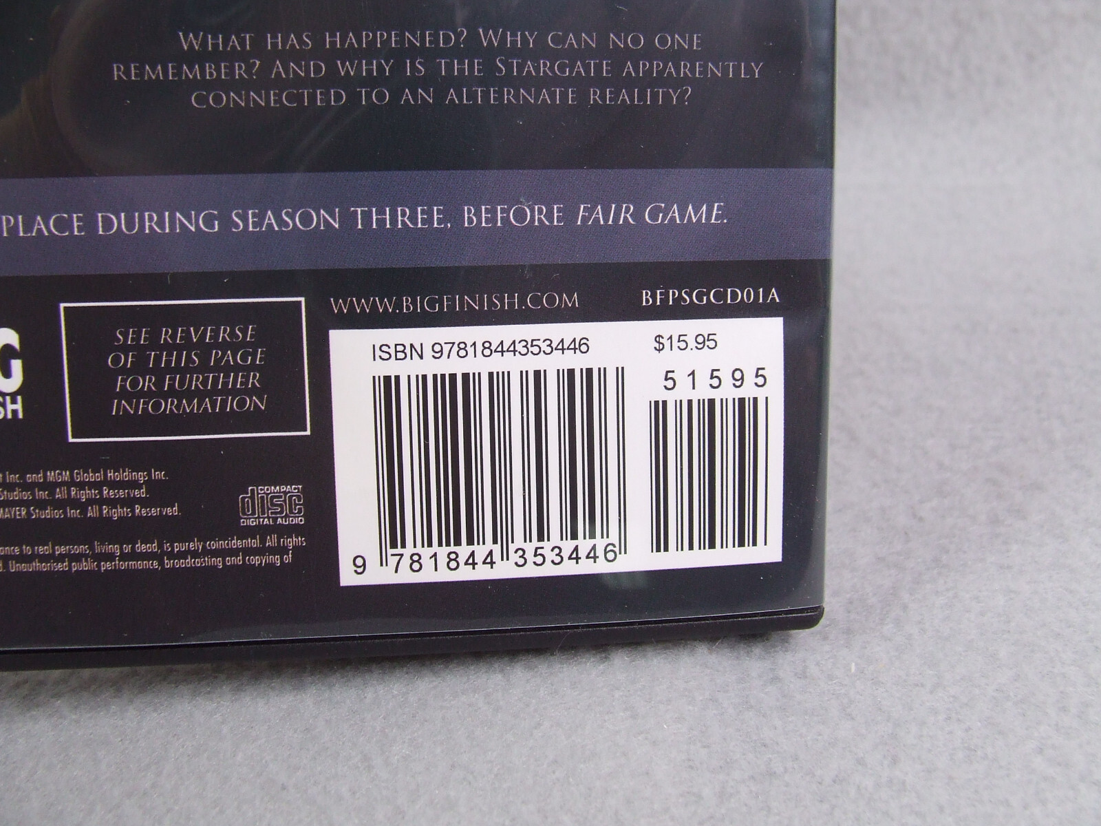 Stargate SG-1 Gift of the Gods by Sally Malcolm (Big Finish Audio CD #1.1)