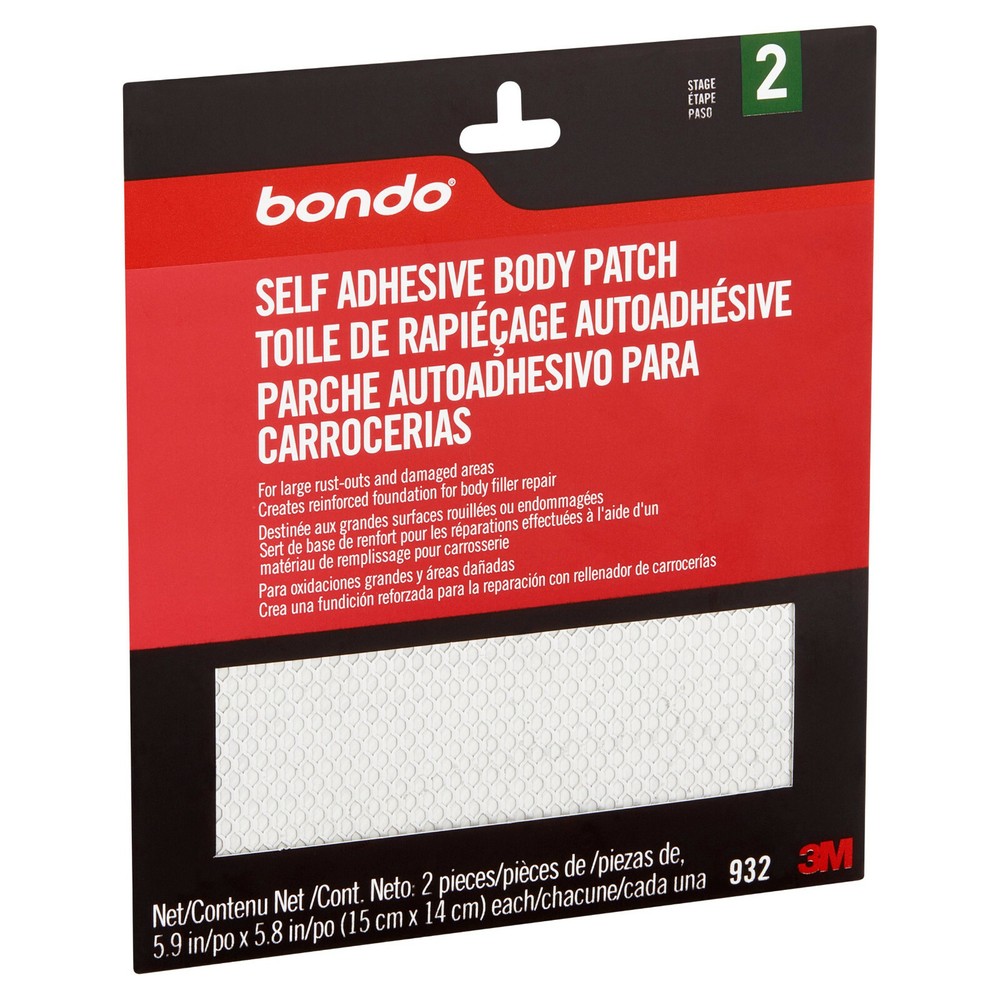 3M Bondo 2PC SELF ADHESIVE BODY PATCH 932 STAGE-2 Reinforced Mesh Rust-Resistant