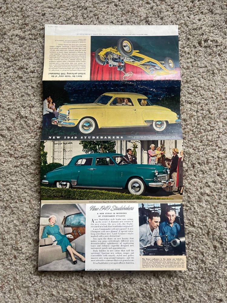 1949 Studebaker car original sales literature.