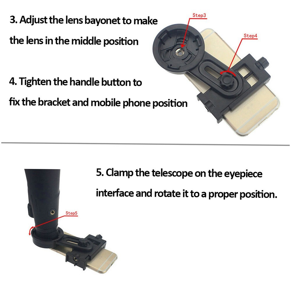 Cellphone Spotting Scope Mount Adapter Astronomical Telescope Smartphone Adapter