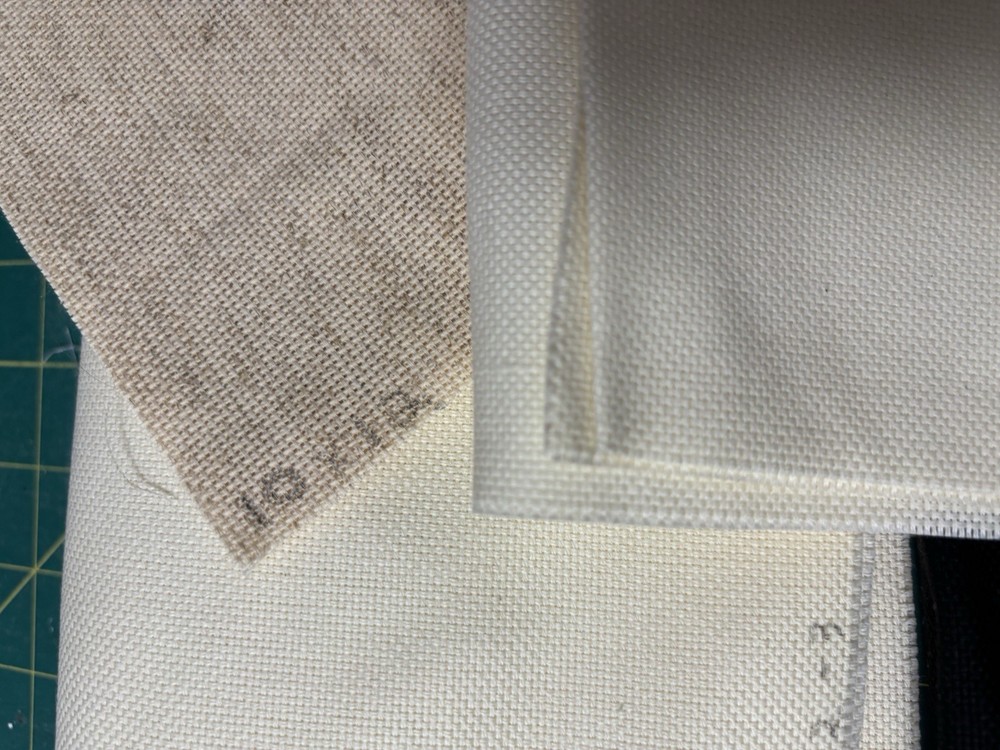 9 Pieces Of Cross Stitch Fabrics
