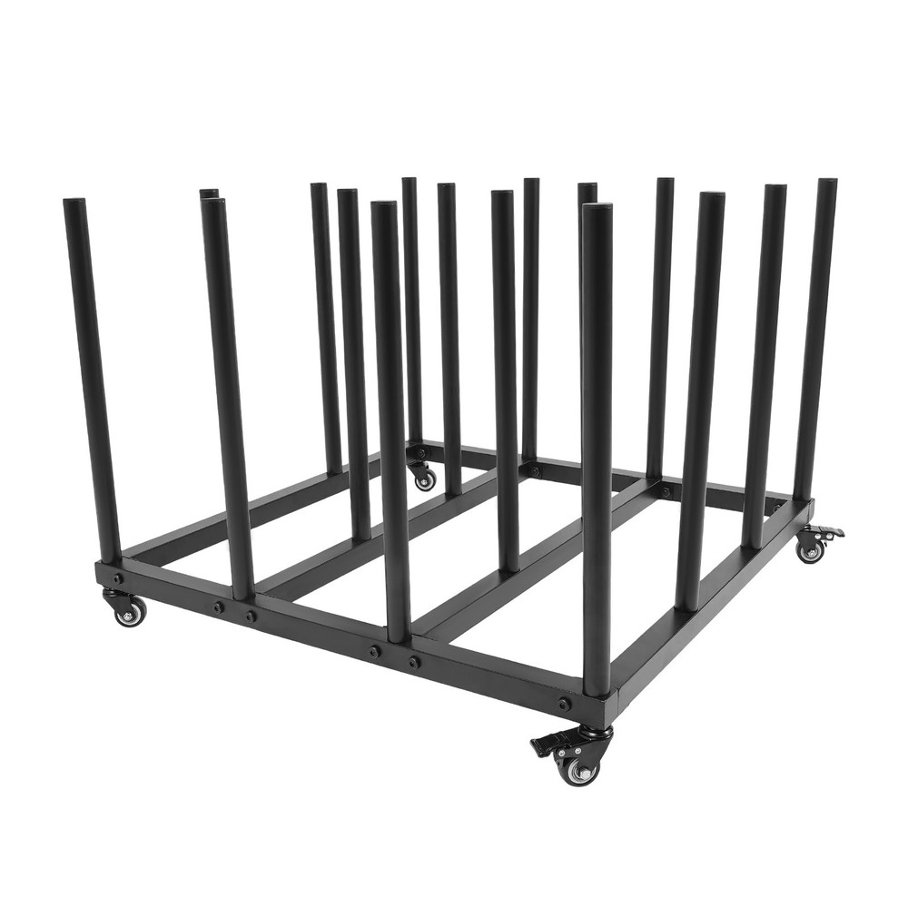 Mobile Storage Stand with 16 Rolls Capacity, Iron Roll Organizer with Wheels