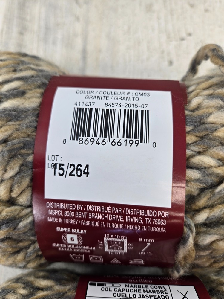 Loops & Threads Yarn Granite 2 Skeins