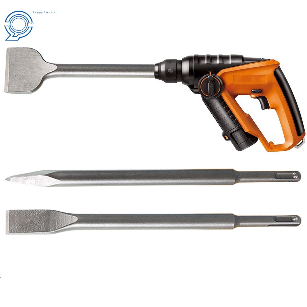 Includes Point Chisel + 20mm & 40mm Flat Chisel 6-Piece SDS Plus Chisel Set