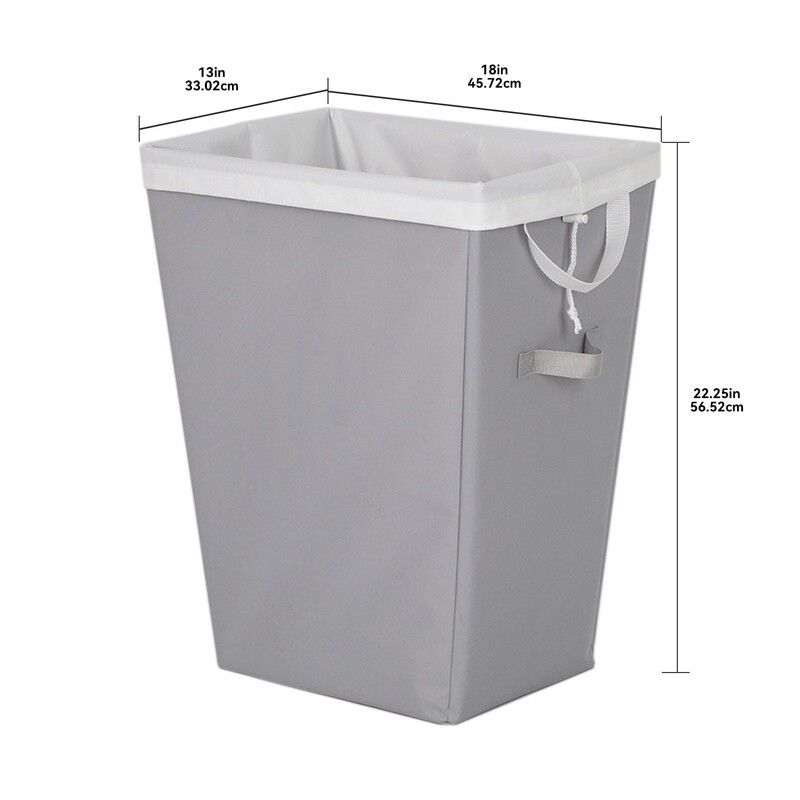 2 Pack Rectangular Laundry Hamper W/ Removable Liner Handles Durable Polyester