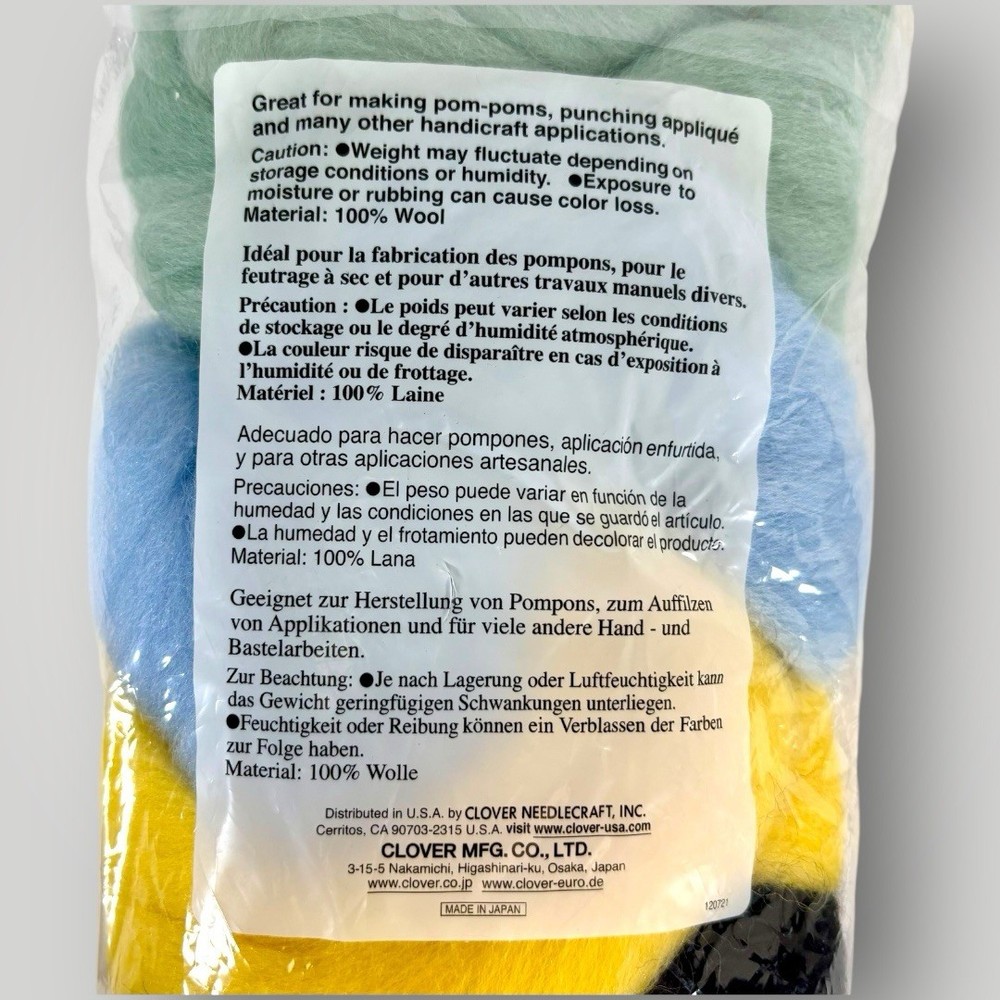 Clover Natural Wool Roving Assortment 2.8oz